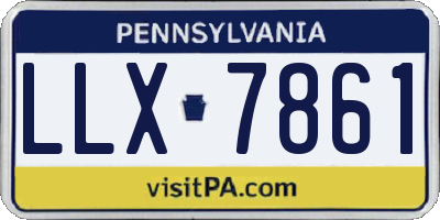 PA license plate LLX7861