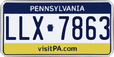 PA license plate LLX7863