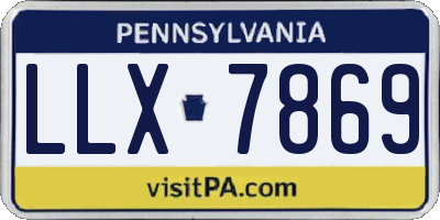 PA license plate LLX7869