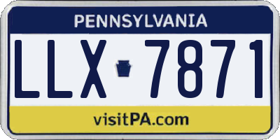 PA license plate LLX7871