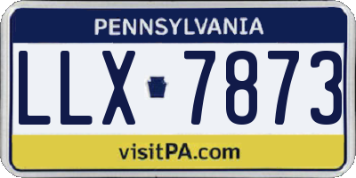 PA license plate LLX7873
