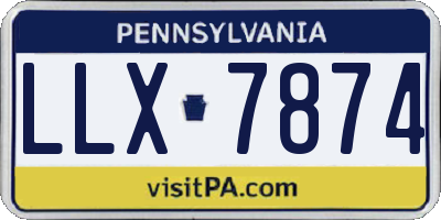 PA license plate LLX7874