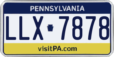 PA license plate LLX7878