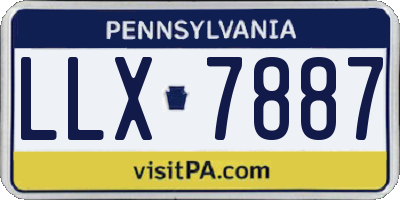 PA license plate LLX7887