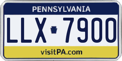 PA license plate LLX7900