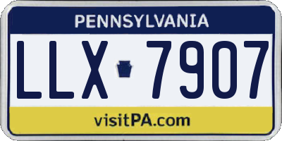 PA license plate LLX7907