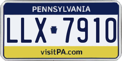 PA license plate LLX7910