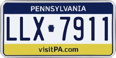 PA license plate LLX7911