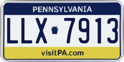 PA license plate LLX7913
