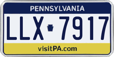 PA license plate LLX7917