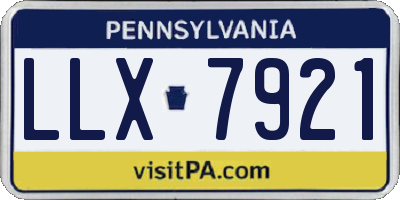 PA license plate LLX7921