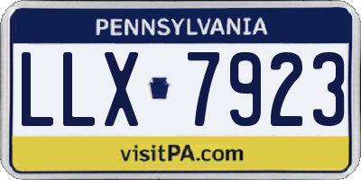 PA license plate LLX7923