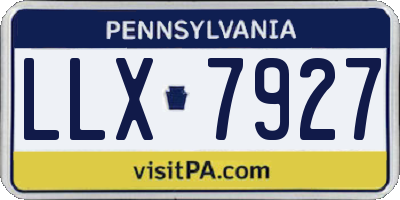PA license plate LLX7927