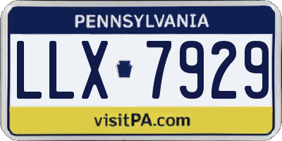 PA license plate LLX7929