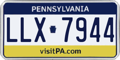 PA license plate LLX7944