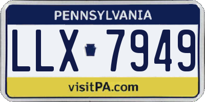 PA license plate LLX7949