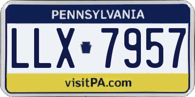 PA license plate LLX7957
