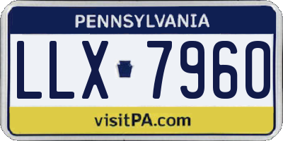 PA license plate LLX7960