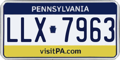 PA license plate LLX7963