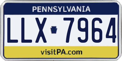 PA license plate LLX7964
