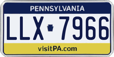 PA license plate LLX7966