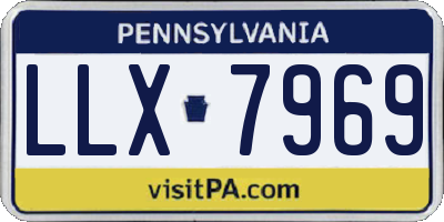 PA license plate LLX7969