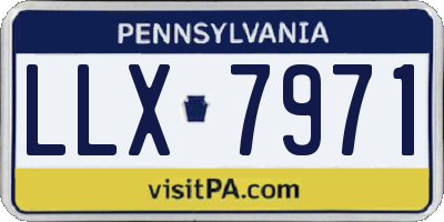 PA license plate LLX7971