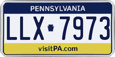 PA license plate LLX7973