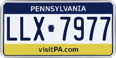 PA license plate LLX7977