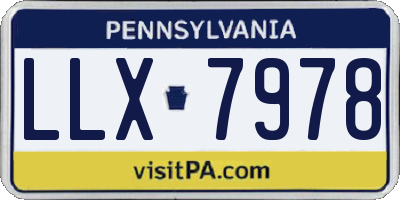 PA license plate LLX7978