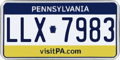 PA license plate LLX7983