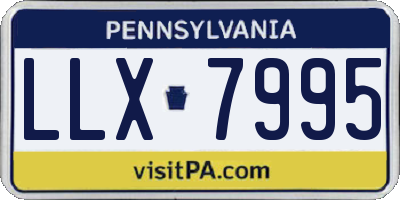 PA license plate LLX7995