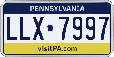 PA license plate LLX7997