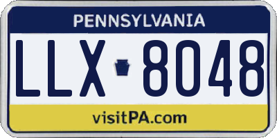 PA license plate LLX8048