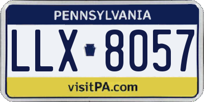 PA license plate LLX8057