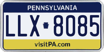 PA license plate LLX8085