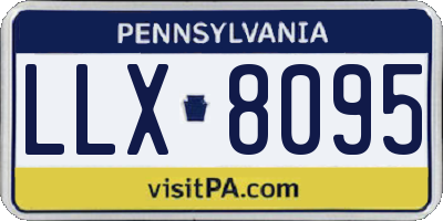 PA license plate LLX8095