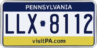 PA license plate LLX8112