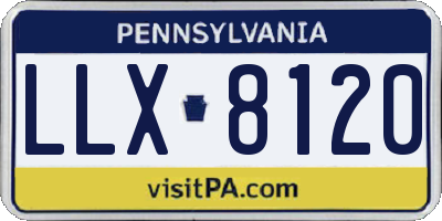 PA license plate LLX8120