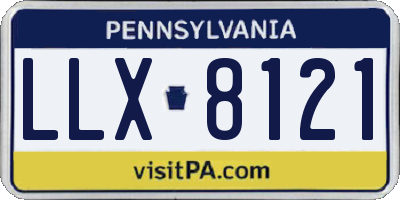 PA license plate LLX8121