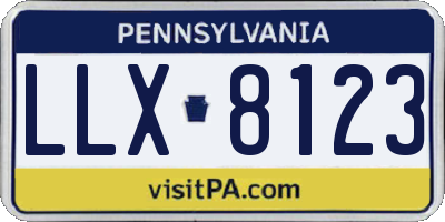 PA license plate LLX8123