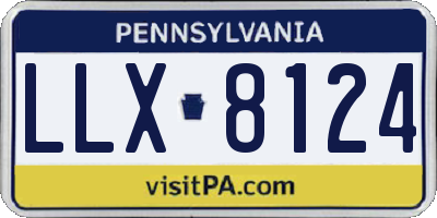 PA license plate LLX8124