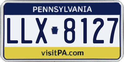 PA license plate LLX8127
