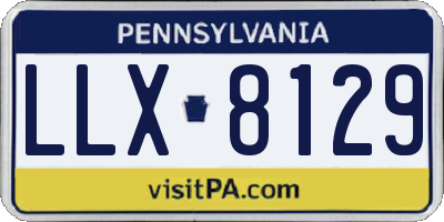 PA license plate LLX8129