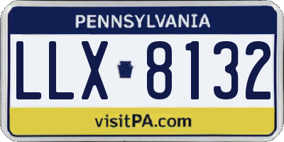 PA license plate LLX8132