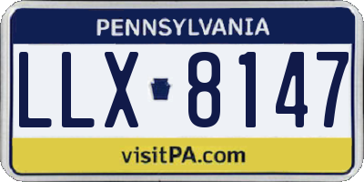 PA license plate LLX8147