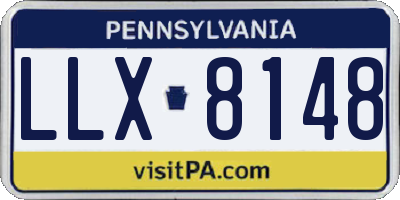 PA license plate LLX8148