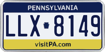 PA license plate LLX8149