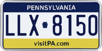 PA license plate LLX8150