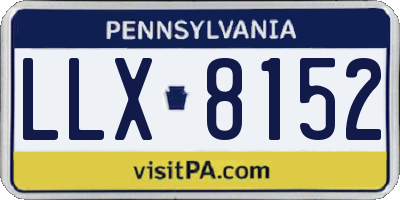 PA license plate LLX8152